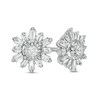 Thumbnail Image 0 of 0.25 CT. T.W. Diamond Snowflake Stud Earrings in 10K White Gold