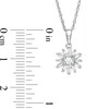 Thumbnail Image 3 of 0.20 CT. T.W. Baguette and Round Diamond Snowflake Pendant in 10K White Gold