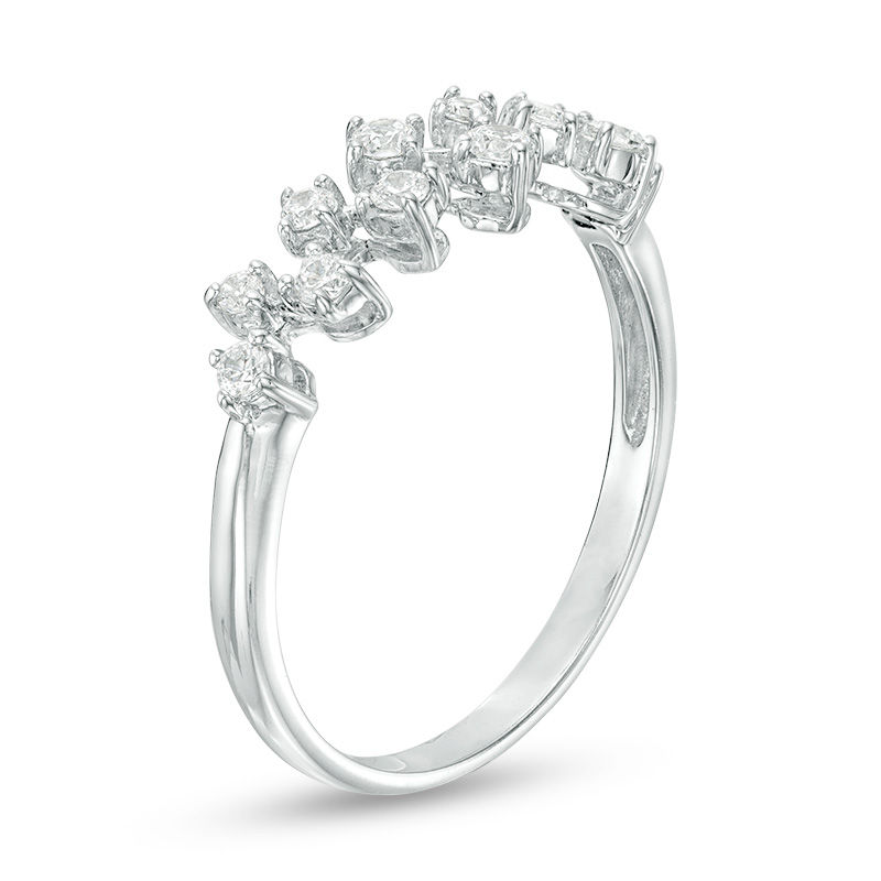 Main Image 3 of 0.25 CT. T.W. Diamond Scatter Ring in 10K White Gold