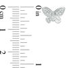 Thumbnail Image 3 of Diamond Accent and Beaded Butterfly Stud Earrings in Sterling Silver