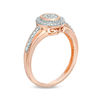Thumbnail Image 1 of 0.07 CT. T.W. Composite Diamond Oval Frame Ring in 10K Rose Gold