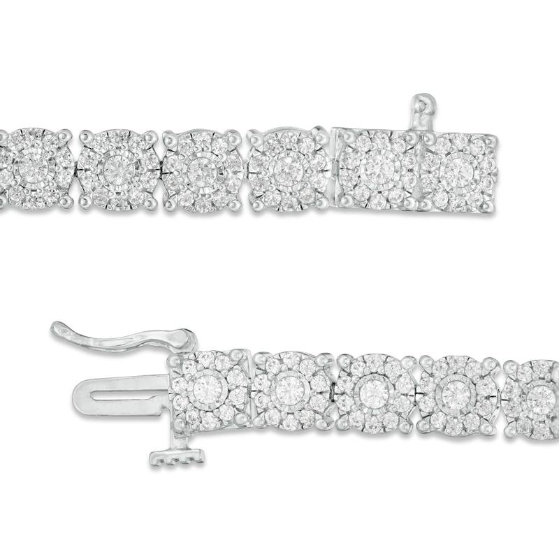 Main Image 3 of 3.00 CT. T.W. Diamond Tennis Bracelet in 10K White Gold