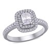 Thumbnail Image 1 of 0.95 CT. T.W. Radiant-Cut Diamond Double Frame Engagement Ring in 14K White Gold (H/VS2)
