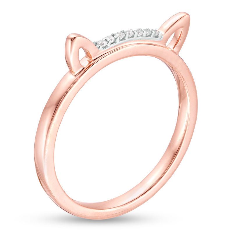 Rose gold cat ring deals