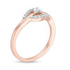 Thumbnail Image 2 of 0.115 CT. T.W. Diamond Bypass Ring in 10K Rose Gold