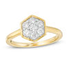 Thumbnail Image 0 of 0.37 CT. T.W. Composite Diamond Hexagonal Frame Ring in 10K Gold