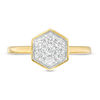 Thumbnail Image 3 of 0.37 CT. T.W. Composite Diamond Hexagonal Frame Ring in 10K Gold