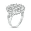 Thumbnail Image 2 of 1.95 CT. T.W. Diamond Double Frame Scallop Vintage-Style Ring in 10K White Gold