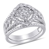 Thumbnail Image 1 of 0.23 CT. T.W. Composite Diamond Vintage-Style Mandala Bridal Set in Sterling Silver