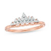 Thumbnail Image 0 of 0.145 CT. T.W. Diamond Crown Ring in 10K Rose Gold