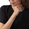 Thumbnail Image 2 of 0.10 CT. T.W. Diamond Teardrop Bracelet in Sterling Silver