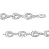 Thumbnail Image 3 of 0.10 CT. T.W. Diamond Teardrop Bracelet in Sterling Silver