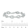 Thumbnail Image 4 of 0.10 CT. T.W. Diamond Teardrop Bracelet in Sterling Silver