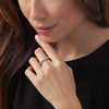 Thumbnail Image 1 of 0.10 CT. T.W. Diamond Art Deco-Style Ring in Sterling Silver