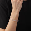 Thumbnail Image 1 of 0.95 CT. T.W. Certified Canadian Diamond Station Bracelet in 14K White Gold (I/I2)