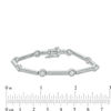 Thumbnail Image 3 of 0.95 CT. T.W. Certified Canadian Diamond Station Bracelet in 14K White Gold (I/I2)