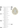 Thumbnail Image 3 of 0.26 CT. T.W. Composite Diamond Teardrop Frame Stud Earrings in 10K Gold