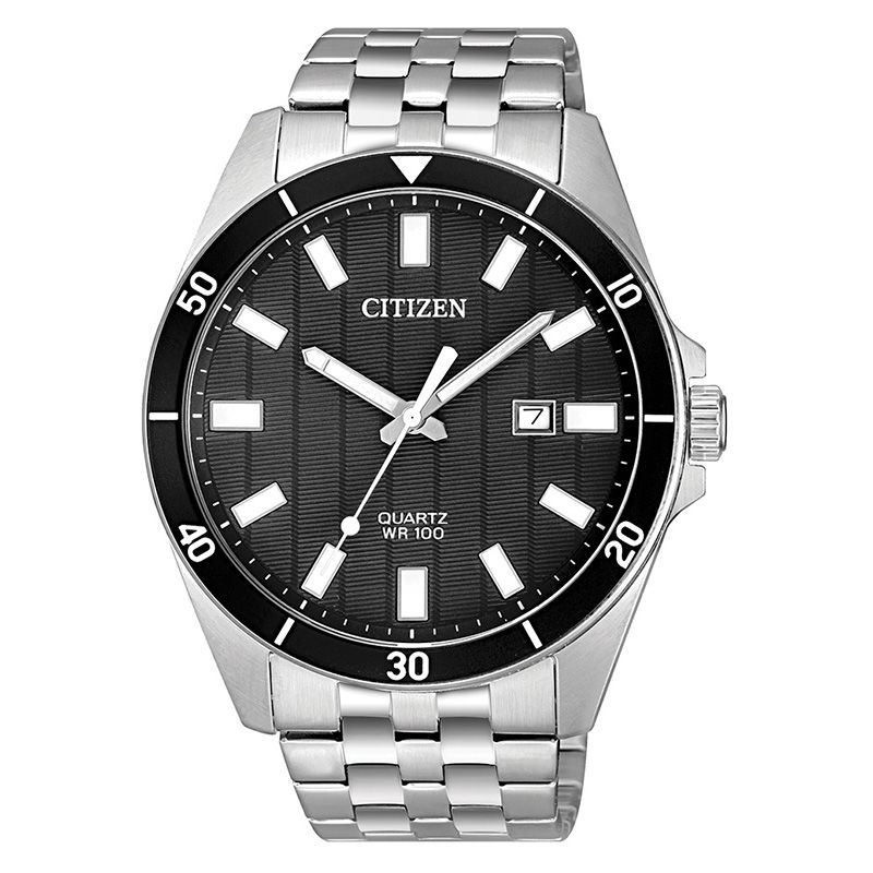 Men's Citizen Quartz Watch with Black Dial (Model: BI5050-54E)