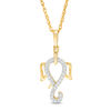 Thumbnail Image 1 of 0.10 CT. T.W. Diamond Elephant Pendant in 10K Gold