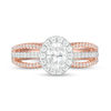 Thumbnail Image 3 of 1.00 CT. T.W. Certified Canadian Oval Diamond Frame Engagement Ring in 14K Two-Tone Gold (I/SI2)