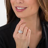 0.98 CT. T.W. Baguette and Round Diamond Multi-Row Wave Ring in 10K White Gold