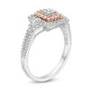 Thumbnail Image 2 of 0.45 CT. T.W. Diamond Double Square Frame Ring in 10K Two-Tone Gold