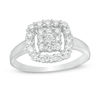 Thumbnail Image 0 of 0.69 CT. T.W. Composite Diamond Cushion Frame Ring in 10K White Gold
