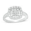 Thumbnail Image 1 of 0.69 CT. T.W. Composite Diamond Cushion Frame Ring in 10K White Gold