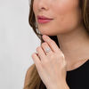 Thumbnail Image 2 of 0.69 CT. T.W. Composite Diamond Cushion Frame Ring in 10K White Gold