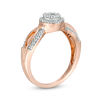 Thumbnail Image 2 of 0.18 CT. T.W. Diamond Double Frame Twist Promise Ring in 10K Rose Gold