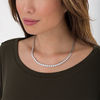 Thumbnail Image 2 of 3.00 CT. T.W. Diamond and Bead Strand Necklace in 10K White Gold