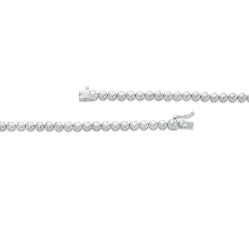 3.00 CT. T.W. Diamond and Bead Strand Necklace in 10K White Gold
