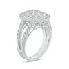 Thumbnail Image 3 of 0.95 CT. T.W. Composite Diamond Octagon Frame Split Shank Ring in 10K White Gold