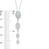Thumbnail Image 3 of 0.085 CT. T.W. Oval Composite Diamond Quad Drop Pendant in 10K White Gold