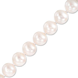IMPERIAL® 7.0-8.0mm Cultured Freshwater Pearl Strand Bracelet with 14K Gold Fish-Hook Clasp - 7.5&quot;