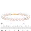 Thumbnail Image 3 of IMPERIAL® 7.0-8.0mm Freshwater Cultured Pearl Strand Bracelet with 14K Gold Fish-Hook Clasp-7.5"