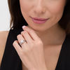 Thumbnail Image 1 of Perfect Fit 0.40 CT. T.W. Composite Diamond Frame Interlocking Bridal Set in 10K Two-Tone Gold