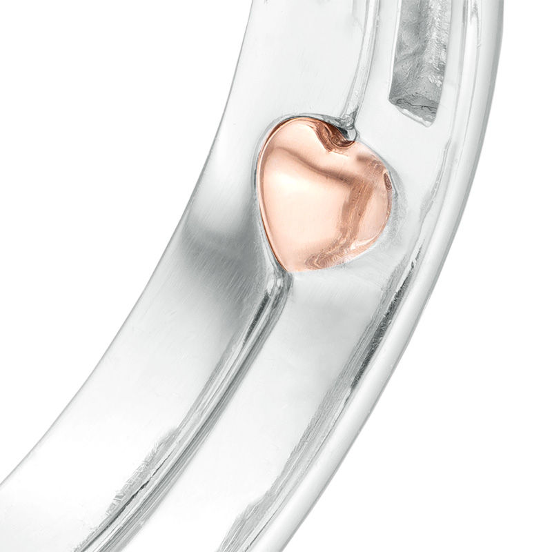Main Image 4 of Perfect Fit 0.40 CT. T.W. Composite Diamond Frame Interlocking Bridal Set in 10K Two-Tone Gold