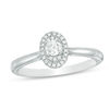 Thumbnail Image 0 of 0.25 CT. T.W. Diamond Double Oval Frame Vintage-Style Engagement Ring in 10K White Gold