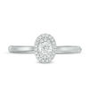 Thumbnail Image 2 of 0.25 CT. T.W. Diamond Double Oval Frame Vintage-Style Engagement Ring in 10K White Gold