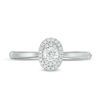 Thumbnail Image 3 of 0.25 CT. T.W. Diamond Double Oval Frame Vintage-Style Engagement Ring in 10K White Gold