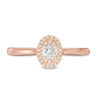 Thumbnail Image 3 of 0.25 CT. T.W. Diamond Double Oval Frame Vintage-Style Engagement Ring in 10K Rose Gold