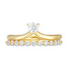 Thumbnail Image 4 of 0.50 CT. T.W. Diamond Chevron Bridal Set in 14K Gold