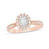 Thumbnail Image 0 of 0.50 CT. T.W. Oval Diamond Double Frame Engagement Ring in 14K Two-Tone Gold