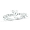 Thumbnail Image 0 of 0.70 CT. T.W. Pear-Shaped Diamond Orbit Engagement Ring in 14K White Gold