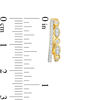 Thumbnail Image 3 of 0.23 CT. T.W. Diamond Double Row Hoop Earrings in 10K Gold
