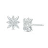 Thumbnail Image 0 of 0.18 CT. T.W. Diamond Eight-Point Star Stud Earrings in 10K White Gold