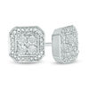 Thumbnail Image 1 of Diamond Accent Quad Octagonal Frame Stud Earrings in Sterling Silver