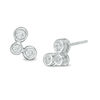 Thumbnail Image 0 of 0.23 CT. T.W. Diamond Bezel-Set Three Stone Stud Earrings in Sterling Silver