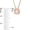 Thumbnail Image 2 of 0.37 CT. T.W. Diamond Cushion Frame Pendant in 14K Rose Gold